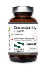 Kenay Milk Thistle Siliphos supplement bottle with 60 capsules for liver health support.