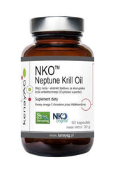 Kenay - Neptune Krill Oil NKO, 60 capsules, rich in omega-3 fatty acids, supports heart and brain health.