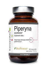Kenay Piperine Bioperine black pepper extract supplement bottle for enhanced nutrient absorption.