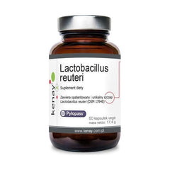 Kenay Lactobacillus reuteri probiotic supplement with Pylopass technology, 60 capsules bottle.