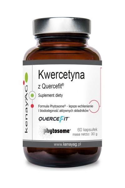 Kenay - Quercetin Quercefit supplement bottle with 60 capsules for improved absorption and bioavailability.