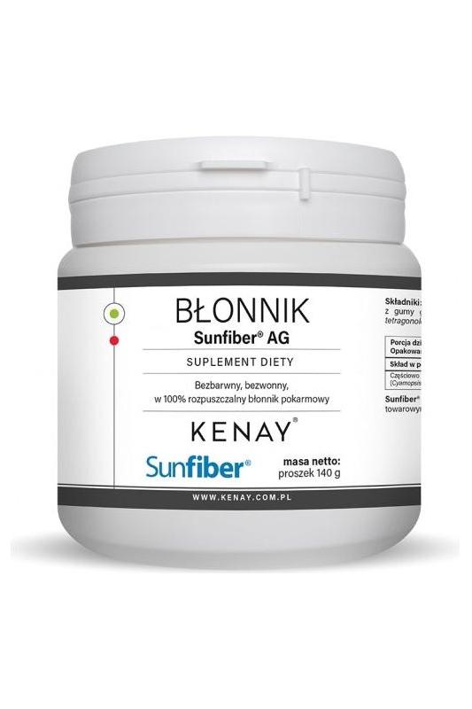 Kenay Sunfiber® AG dietary supplement, 140 g, natural vegan soluble fiber for improved digestion.