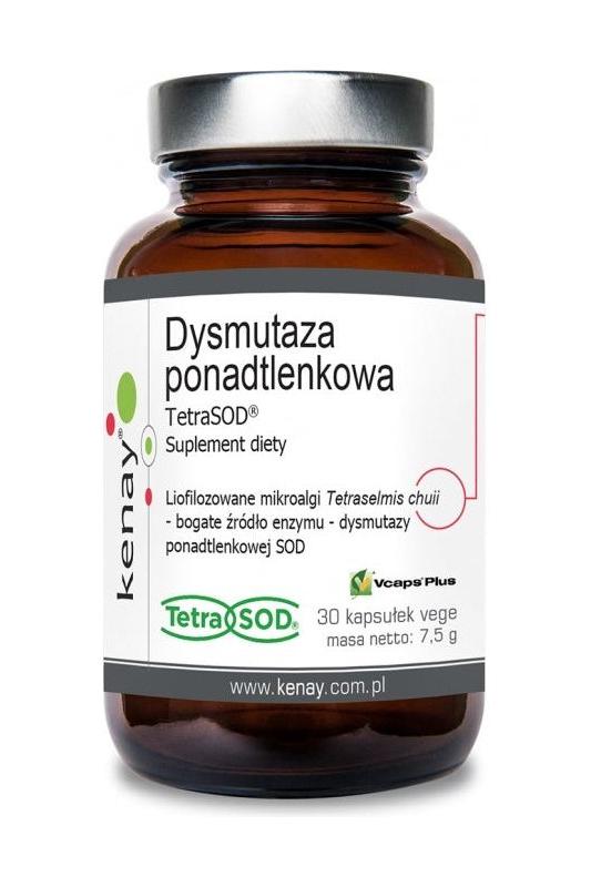Kenay TetraSOD superoxide dismutase dietary supplement in eco-friendly glass packaging