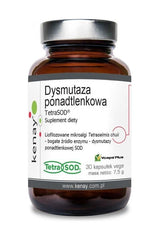 Kenay TetraSOD superoxide dismutase dietary supplement in eco-friendly glass packaging