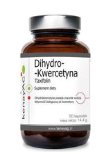 Kenay Taxifolin Dihydroquercetin dietary supplement in a brown bottle, 60 capsules, 14.4 g.