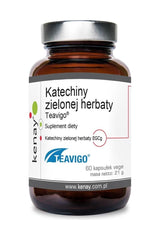 Kenay Teavigo Green Tea Extract supplement bottle with 60 vegetarian capsules.