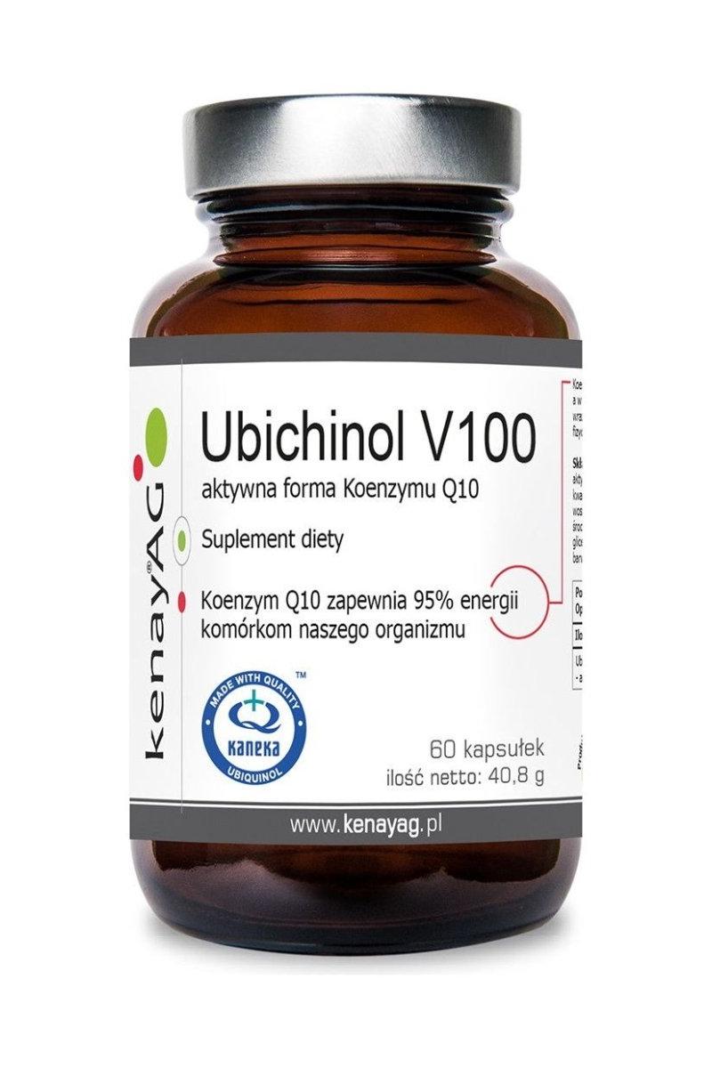 Kenay Ubiquinol V100, 100 mg, active Coenzyme Q10 dietary supplement with 60 capsules.