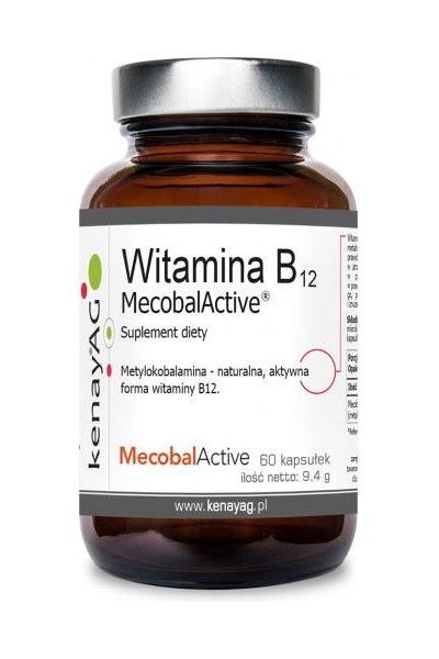 Kenay Vitamin B12 Mecobalactive 60 capsules, natural methylcobalamin, supports energy and immune function.