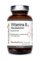Kenay Vitamin B12 Mecobalactive 60 capsules, natural methylcobalamin, supports energy and immune function.