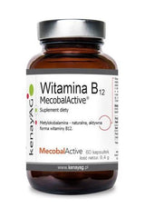 Kenay Vitamin B12 Mecobalactive 60 capsules, natural methylcobalamin, supports energy and immune function.