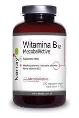 Kenay Vitamin B12 Mecobalactive supplement bottle for energy metabolism and immune support.