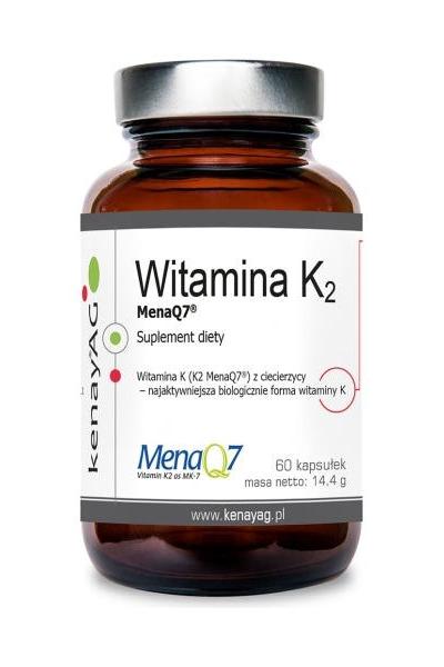 Kenay Vitamin K2 MenaQ7 supplement, promotes healthy bones and normal blood clotting.
