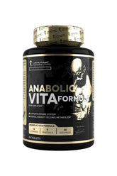 Kevin Levrone Anabolic Vita Formula supplement bottle with 90 tablets for immune support and energy production.