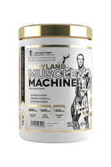 Kevin Levrone Maryland Muscle Machine Citrus Peach pre-workout supplement in 385g container for energy and pump.