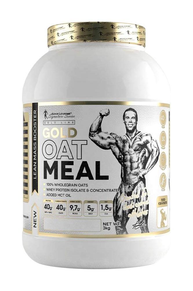 Kevin Levrone Gold OatMeal protein supplement with 30g protein per serving for muscle growth and health benefits.
