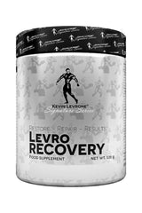 Kevin Levrone Levro Recovery supplement container showcasing amino acids for effective post-workout recovery.