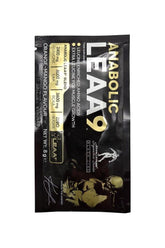 Kevin Levrone Anabolic LEAA 9 sample pack, enriched EAA amino acids for muscle growth, orange-mango flavor.
