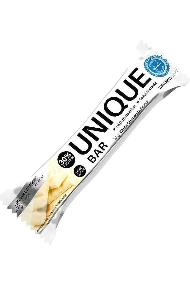 Kevin Levrone Unique Bar proteinbar med högkvalitativt protein, perfekt för träning och som mellanmål.