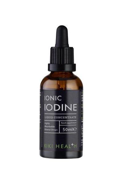 KIKI Health Ionic Iodine Liquid Supplement Bottle, 50ml, natural iodine mineral drops for energy and cognitive support.