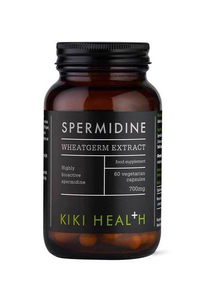 KIKI Health Spermidine 60 capsules with wheatgerm extract for cellular function support.