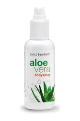 Kräuterhaus Sanct Bernhard Aloe Vera Body Spray, 125 ml, hydrating spray for sensitive skin with 92% aloe vera gel.