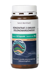 Kräuterhaus Sanct Bernhard Green-Lipped Mussel Capsules bottle with 150 capsules.