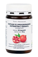 Kräuterhaus Sanct Bernhard Pomegranate extract capsules, 90 count, dietary supplement for immune support.