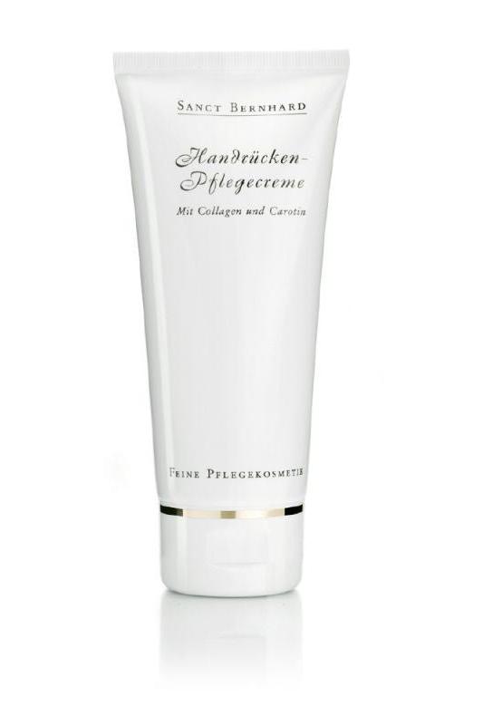 Kräuterhaus Sanct Bernhard skin care cream tube with collagen and carotene for optimal hydration.