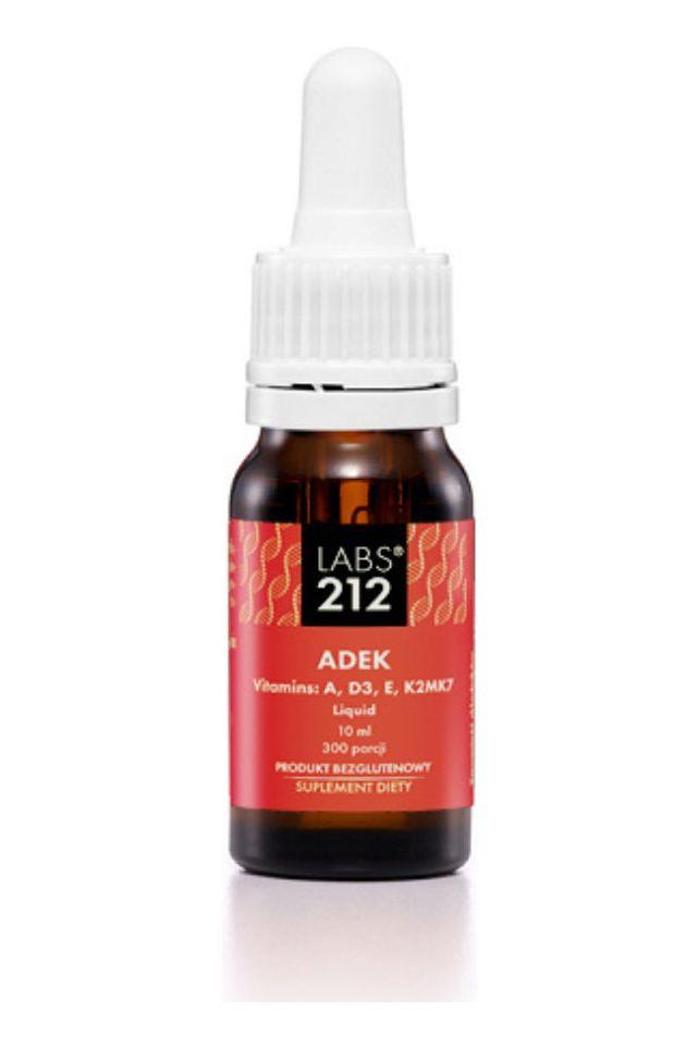Labs212 Adek Liquid 10 ml vitamin supplement with Vitamins A, D, E, K2 for immune support.