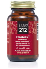 Labs212 FeroMax dietary supplement bottle, featuring 60 capsules for blood health support.