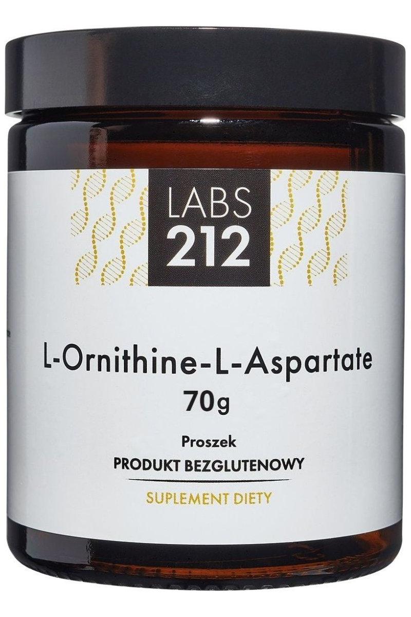 Labs212 L-Ornithine-L-Aspartate supplement, 70g, supports liver detoxification and regeneration.