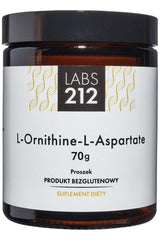 Labs212 L-Ornithine-L-Aspartate supplement, 70g, supports liver detoxification and regeneration.