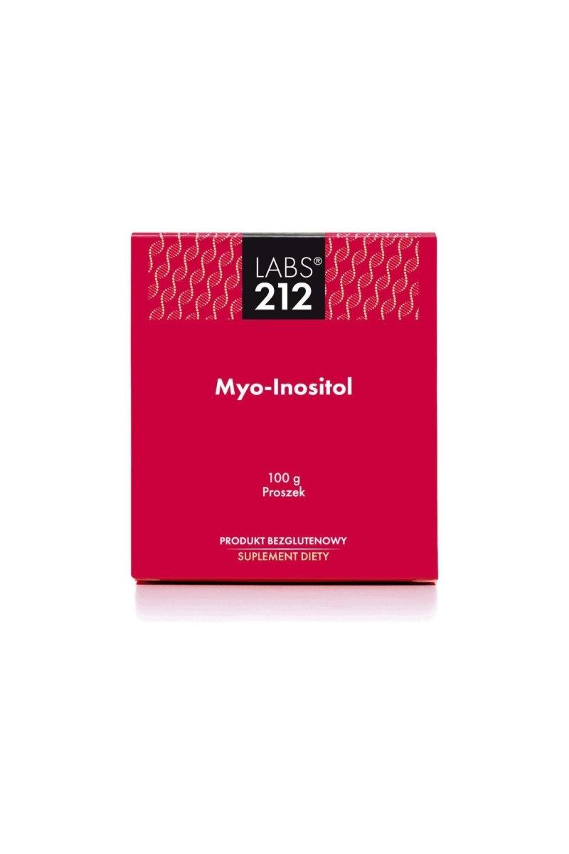 Labs212 Myo-Inositol 100g dietary supplement packaging for cognitive support and brain health.