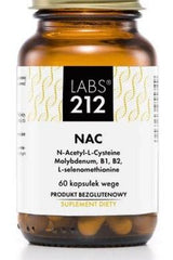Labs212 NAC 300 mg dietary supplement bottle with 60 vegan capsules for antioxidant support.
