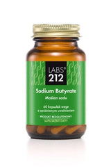Labs212 Sodium Butyrate supplement bottle containing 60 vegan capsules for digestive health.