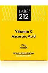 Labs212 Vitamin C Ascorbic Acid powder packaging, 150 g, dietary supplement for immune support.
