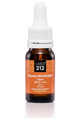 Labs212 Vitamin D3 + K2MK7 liquid supplement bottle for immune support and bone health.