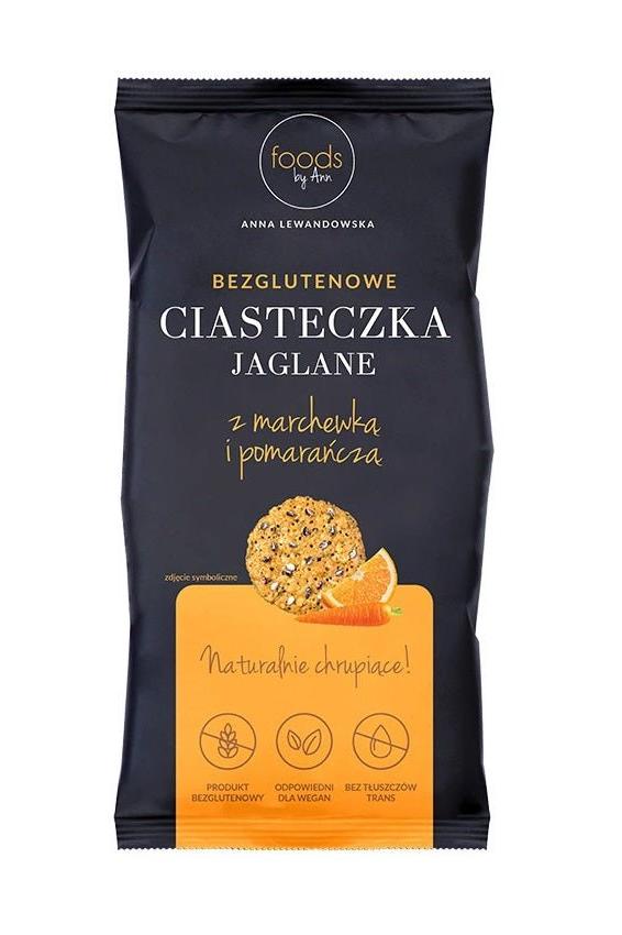 Levann gluten free millet cookies with carrot and orange, 100g pack, healthy snack option, perfect for celiac diet.