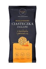 Levann gluten free millet cookies with carrot and orange, 100g pack, healthy snack option, perfect for celiac diet.