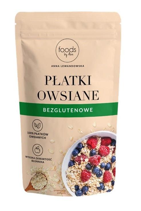 Levann gluten free oat flakes 400g package with mixed berries and oats on the front.