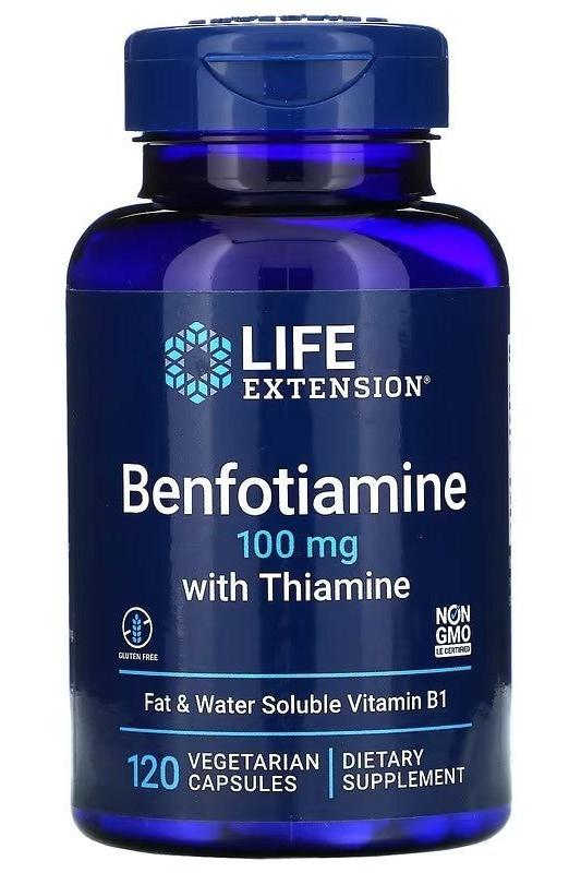 Life Extension - Benfotiamine with Thiamine, 100mg - 120 vcaps - Nutri.se