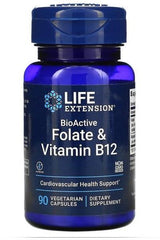 Life Extension - BioActive Folate & Vitamin B12 - 90 vcaps - Nutri.se