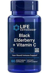 Life Extension - Black Elderberry + Vitamin C - 60 vcaps - Nutri.se