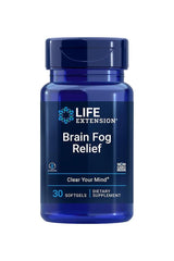Life Extension Brain Fog Relief - 30 softgels for cognitive performance and mental clarity.