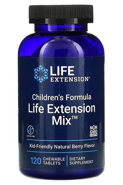 Life Extension - Children's Formula Life Extension Mix, Natural Berry - 120 chewable tabs - Nutri.se