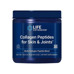 Life Extension Collagen Peptides for Skin & Joints, 343 g dietary supplement for skin and joints support.