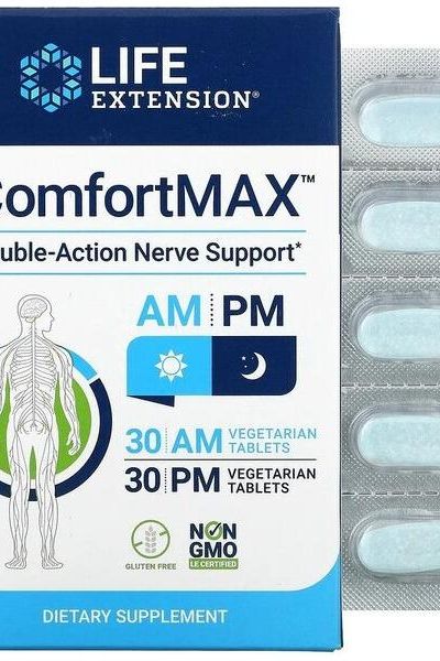 Life Extension - ComfortMax - 30 AM + 30 PM vegetarian tabs - Nutri.se