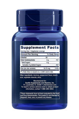 Supplement facts label of Life Extension Enhanced Zinc lozenges, showing nutritional information and serving size.