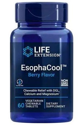 Life Extension - EsophaCool, Berry Flavor - 60 vegetarian chewable tabs - Nutri.se