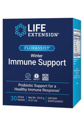 Life Extension FLORASSIST Winter Immune Support, 30 stick packs for healthy immune response.